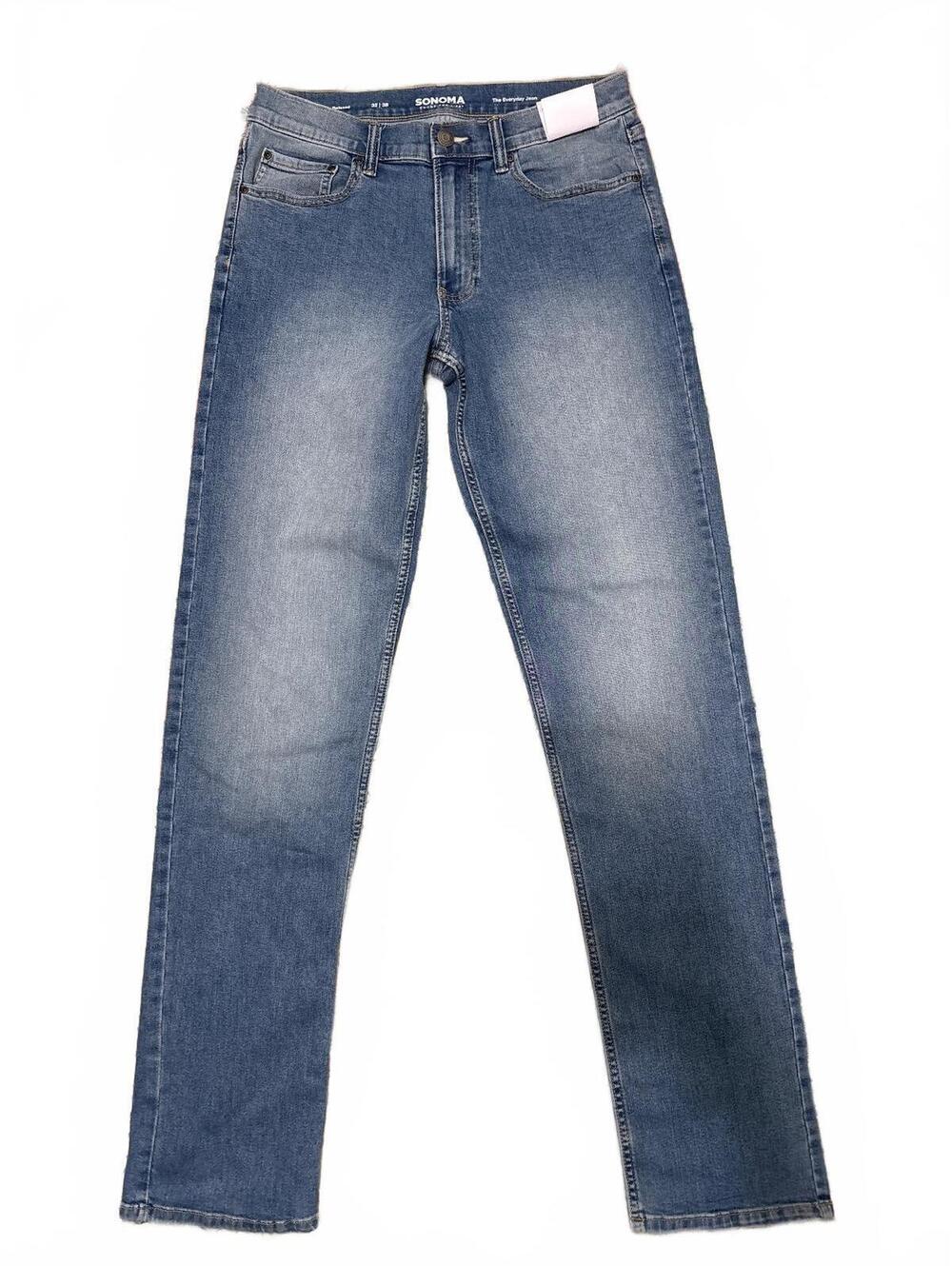 Sonoma The Everyday Jean Relaxed Fit Straight Leg Jeans Size 32/38 Big & Tall